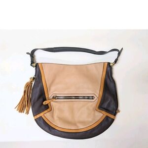 OrYANY multi color large leather handbag with brass hardware